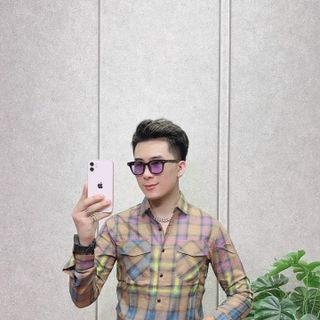 ÁO NAM CARO COTTON TAY DÀI CAO CẤP