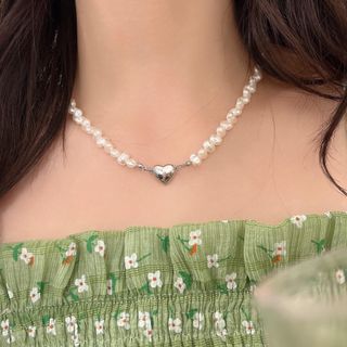 Vòng cổ Ngọc Trai Hình Trái Tim Nam Châm (cái)