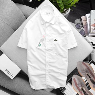 Quần áo nam, áo sơ mi ngắn tay chất vải cotton lụa ko nhăn size từ 55kg - 85kg