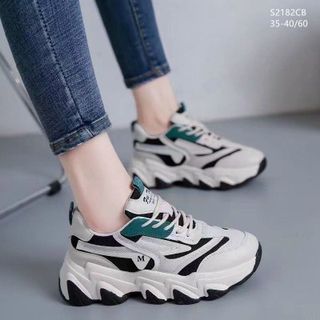 Giày thể thao nữ độn đế phối màu đẹp
