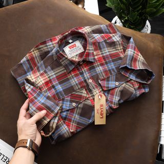 áo sơ mi ngắn tay chất vải flannel đã qua xử lý chất vải mịn size từ 55kg - 85kg