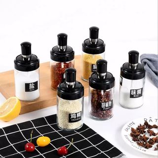 Lọ thủy tinh đựng gia vị kèm muỗng