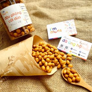 Đậu phộng da cá cốt dừa tỏi ớt giòn xốp, thơm ngon - Ăn vặt ImNuts giá sỉ