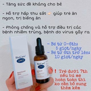 𝐊𝐞̃𝐦 𝐧𝐮̛𝐨̛́𝐜 𝐁𝐢𝐨𝐜𝐚𝐫𝐞 𝐙𝐢𝐧𝐜 30ml