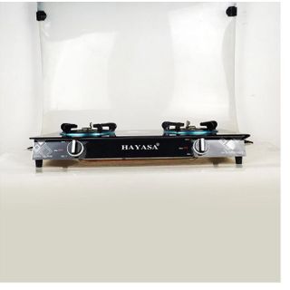 Bếp ga kiếng đôi Hayasa Ha-8096 đầu đốt đồng, điếu inox SS304