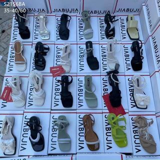 Sandal nữ gót vuông chất da mềm S2156