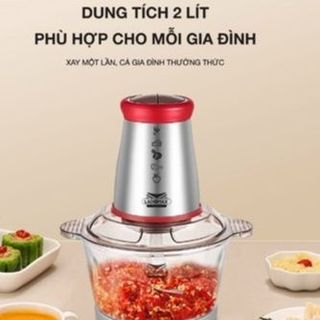 Máy xay thịt cối thủy tinh 2.0L Ladomax Ha-333INOX, 400W, thân máy inox (1tx8) giá sỉ