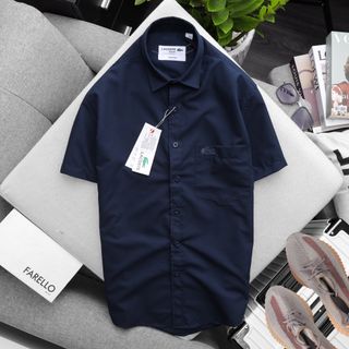 Áo sơ mi nam, áo thun sơ mi tay ngắn chất vải cotton lụa ko nhăn size từ 55kg - 85kg