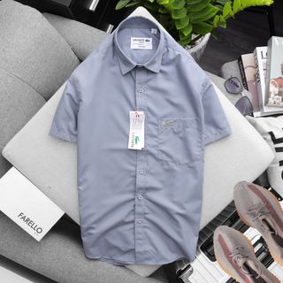 Áo sơ mi nam, áo thun sơ mi tay ngắn chất vải cotton lụa ko nhăn size từ 55kg - 85kg