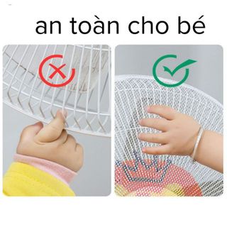 Lưới bọc quạt an toàn cho bé họa tiết hình thú