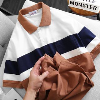 [P0074] Áo kẻ sọc Papa phối túi chất liệu cotton mịn (HÀNG XUẤT KHẨU)