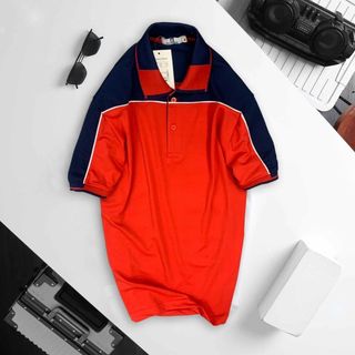 [P0123] Áo cổ bẻ Packhorse phối chất liệu vải cá sấu Poly cao cấo (HÀNG XUẤT KHẨU)