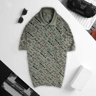 [P0121] Áo cổ bẻ chữ Just Do It chất liệu vải cá sấu Poly cao cấp (HÀNG XUẤT KHẨU)