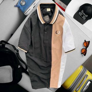[P0014] Áo cổ bẻ logo Bông Lúa phối chất liệu vải cá sấu 65/35 (HÀNG XUẤT KHẨU)