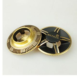 Bếp ga kiếng đôi Hayasa Ha-8600 đầu đốt đồng, điếu inox 304 hộp, kiềng men 5 ly