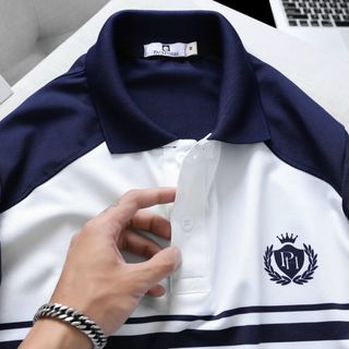 [P0125] Áo cổ bẻ Packhorse in sọc chất liệu vải cá sấu Poly cao cấp (HÀNG XUẤT KHẨU)