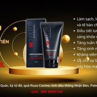 Gel Rửa Mặt Kiềm Dầu, Chống Lão Hóa Cao Cấp AMANVITA Tuýp 100ml giá sỉ giá bán buôn