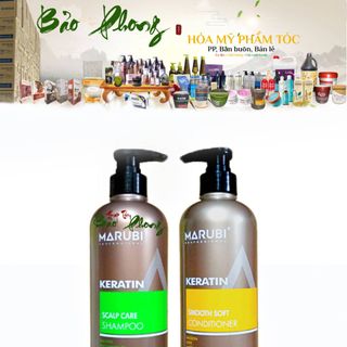 DẦU GỘI XẢ MARUBI KERATIN DƯỠNG ẨM, SIÊU MỀM MƯỢT, SIÊU PHỤC HỒI TÓC HƯ TỔN, GIẢM GÃY RỤNG XƠ RỐI. Dung tích 750ml .