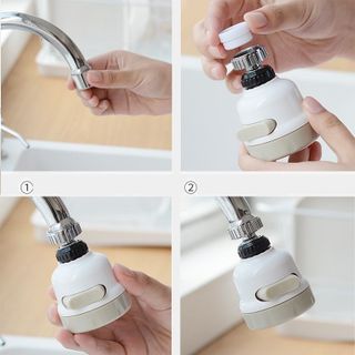 Đầu Vòi Tăng Áp Xoay 360 Độ, 2 Chế Độ Chảy Thông Minh 5cm