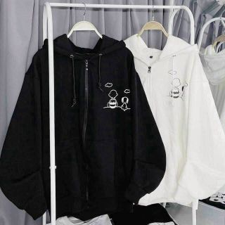 Áo khoác chống nắng logo thêu cún và em bé form dưới 65kg