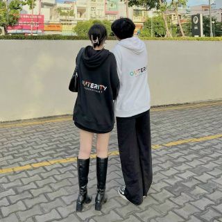 Áo khoác thêu in Outerity form rộngmịn mát
