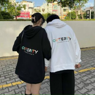 Áo khoác thêu in Outerity form rộngmịn mát
