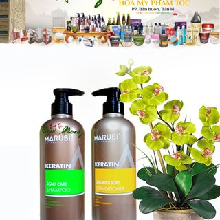 DẦU GỘI XẢ MARUBI KERATIN DƯỠNG ẨM, SIÊU MỀM MƯỢT, SIÊU PHỤC HỒI TÓC HƯ TỔN, GIẢM GÃY RỤNG XƠ RỐI. Dung tích 750ml .