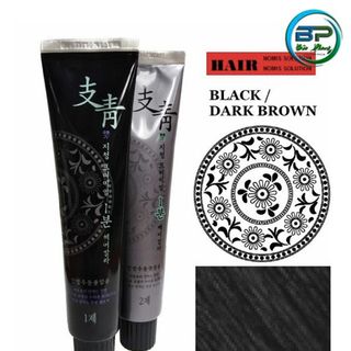 Thuốc nhuộm tóc thảo được WELCOS chính hãng Mugens màu Đen&Nâu ( Black & Dark Brown) phủ bạc 1 phút Hàn Quốc