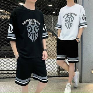 Đồ bộ mặc nhà logo in vương niệm tay lỡ form 50kg- 70kg
