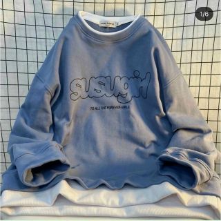 Áo sweater dạng tay phòng in SUSUGIRL
