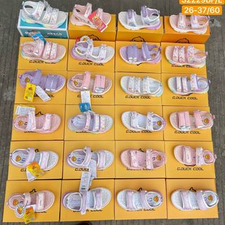 Sandal trẻ em/bé gái 2 quai ngang đế bánh mỳ êm chân