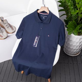 Quần áo nam, Áo thun cổ bẻ nam chất vải cá sấu cotton 4c xịn size từ 55kg - 85kg