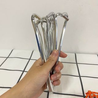 Bộ 8 Cọc Đinh Ghim Lều- Đinh Ghim Tăng Bạt Nhôm Siêu Nhẹ dùng để căng mái tăng, cố định đồ dùng bằng hợp kim nhôm.