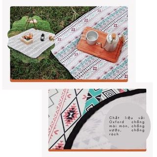 Thảm trải picnic gấp gọn phong cách vintage, thảm chống thấm dùng đi du lịch dã ngoại ngoài trời - Billba Outdoors