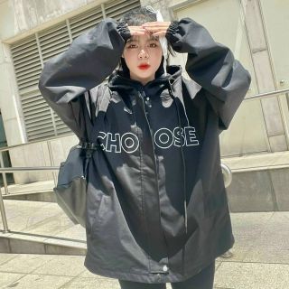 Áo khoác kaki thêu CHOOSE mềm mịn