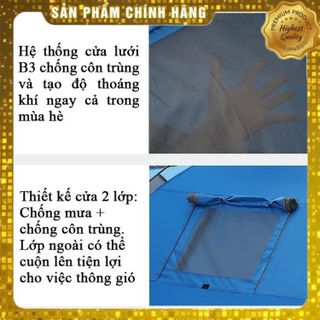 Lều cắm trại tự bung 2 phòng 4-6 người Gazelle Outdoors GL1668 - Lều phượt tự bung mở rộng chính hãng XANH RÊU