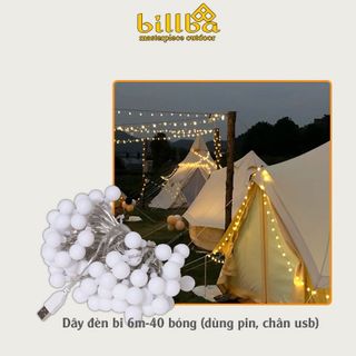 Dây đèn trang trí ngoài trời 6m 40 bóng Led chống nước - Dây đèn led trang trí sân vườn, phòng khách - Billba Outdoors giá sỉ