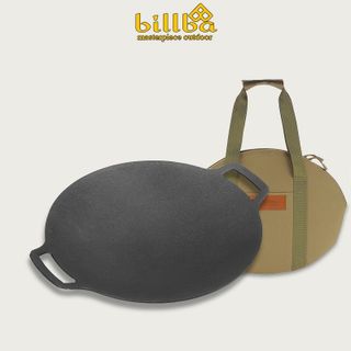 Chảo gang chống dính size 30cm dã ngoại - Chảo nướng kèm túi đựng, tặng dây cuốn - Billba Outdoors giá sỉ