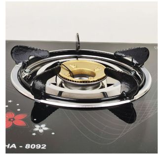 Bếp ga kiếng đôi Hayasa Ha-8092 (HSĐ) đầu đốt đồng vàng Japan, điếu inox SS410