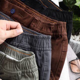 Quần short kaki nam túi hộp lưng thun trẻ trung, năng động