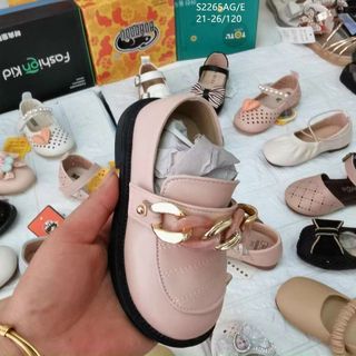 Giày búp bê trẻ em chất da mềm có quai ngang S2265