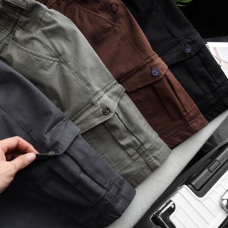 Quần short kaki nam túi hộp lưng thun trẻ trung, năng động