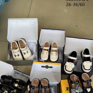 Giày búp bê trẻ em chất da mềm phối quai ngang S2269