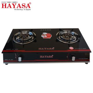 Bếp ga Kiếng Đôi Hayasa Ha-8020(KM), kiềng men