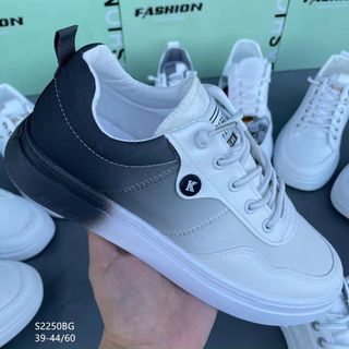Giày thể thao nam màu trắng chất da mềm sỉ giá rẻ S2250