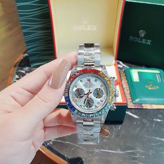 ĐỒNG HỒ ROLLEX NAM ĐÁ MÀU TRUNG CẤP NEW