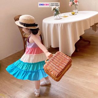Đầm công chúa , váy cho bé gái họa tiết chú thỏ dễ thương E79 - Likekids