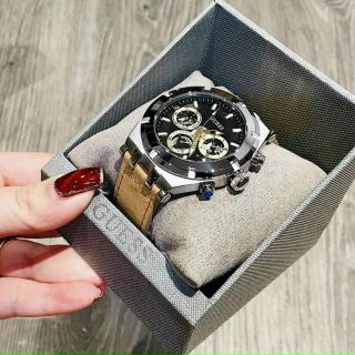 ĐỒNG HỒ GUEES NÂU DA LỘN NAM CHÍNH HÃNG