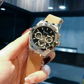 ĐỒNG HỒ GUEES NÂU DA LỘN NAM CHÍNH HÃNG