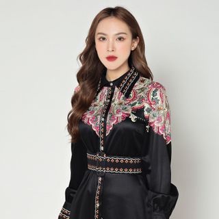 Đầm dự tiệc lụa cao cấp kèm nịt D97636